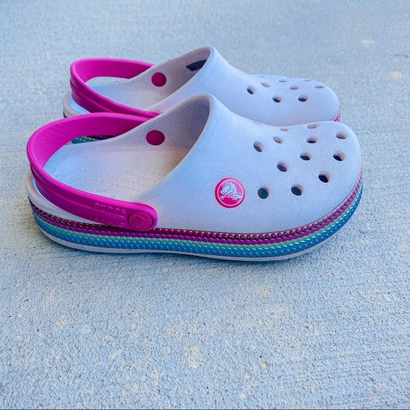 crocs sequin band clog